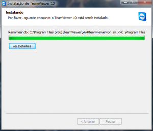 Aguarde concluir a instalação que por sinal não demora muito