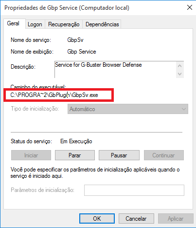 Imagem 1 - Caminho do Serviço